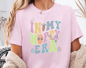 Comfort Colors Hoppy Era Easter Shirt, Women's Spring Tee