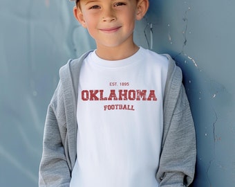 Oklahoma Football Kid Shirt, Comfort Colors Gameday Tee