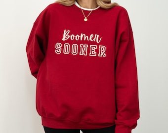 Boomer Sooner Sweatshirt, OU Gameday Pullover, Oklahoma Football
