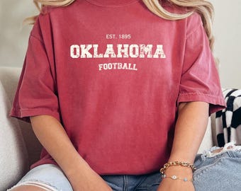Comfort Colors Oklahoma Football Shirt, Gameday Tee