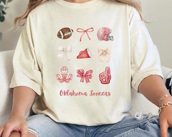 Oklahoma Sooners Coquette Comfort Colors Shirt, Gameday Tee