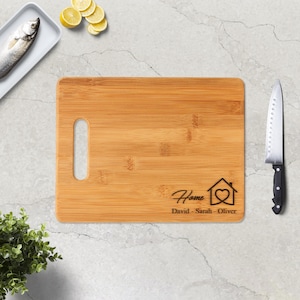 Engraved New Home Gift, Personalized Cutting Board, Monogrammed Chopping Board, Cheese Board Serving Board, Housewarming Gift for Couple