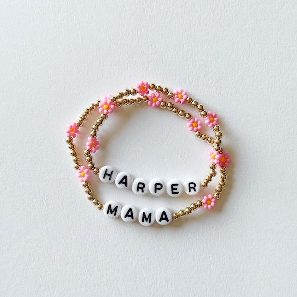 Gold Filled Mother Daughter Bracelet, Matching Mother Daughter Bracelet, 14k Gold Filled, Gift for Moms, Mommy and Me Jewelry