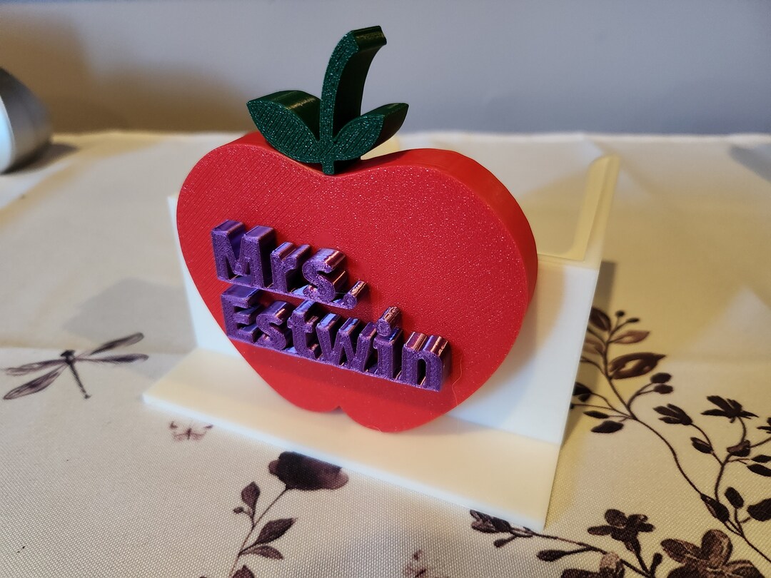Customizable Apple Post It Note Holder - Etsy