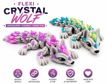 Lobo de cristal flexible – Lobo articulado impreso en 3D