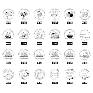 64 Design, Timbro personalizzato per libro con teschio, Timbro personalizzato per libro / Timbro per biblioteca / Regalo di laurea / Timbro personalizzato per libro