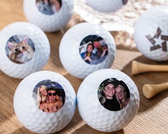 Ihr Gesicht Golfbälle, personalisierte Gesichts Golfbälle, gedruckt auf sauberen recycelten Golfbällen, Groomsman Golfball, lustiger Golfball