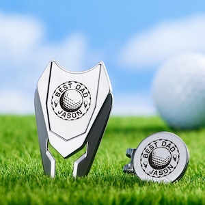 Personalized Golf Divot Tool, Custom Divot Tool, Golf Accessories, Father&#39;s Day Gift, Engraved Golf Ball Marker Set, Groomsmen Gift Golf