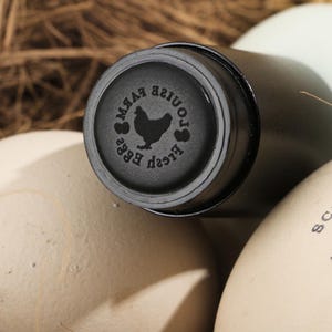 Aangepaste zelfinktende stempel voor ei, aangepaste kippeneistempel, gepersonaliseerde eierenstempel, eierstempel voor boer, gepersonaliseerde geschenken