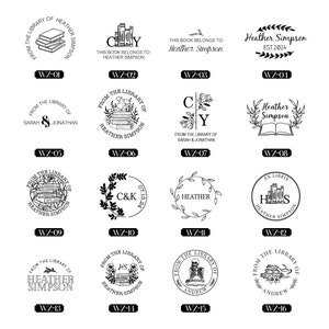 Grabador de libros personalizado con su nombre, diseño de la biblioteca de, libro pertenece a, Ex Libris, gran regalo para amantes de los libros