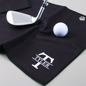 Customize Golf Towels, Black Golf Towels, Funny Embroidered Golf Towel, Personalised Golf Towel, Golfer Christmas Gift