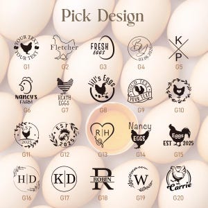 Laid Egg Stamp, Custom Egg Stamp, Personalized Egg Stamp, Egg Labels, Egg Stamper and Ink, Egg Stamp, Custom Stamp, Custom Stamp Chicken Egg
