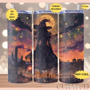 Beautiful Witch Halloween Personalized Witch 20oz Tumbler Wiccan Tumbler Painting Witchy Gifts Witchcraft Drinkware Gift For Pagan