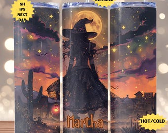 Beautiful Witch Halloween Personalized Witch 20oz Tumbler Wiccan Tumbler Painting Witchy Gifts Witchcraft Drinkware Gift For Pagan