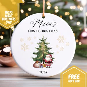 Personalized Baby&#39;s First Christmas Ornament 2024 Babys First Christmas Ornament 2024 Babys First Christmas Ornament Personalized 2024