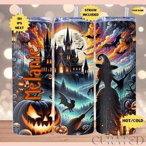 Beautiful Witch Halloween Personalized Witch 20oz Tumbler Wiccan Tumbler Painting Witchy Gifts Witchcraft Drinkware Gift For Pagan