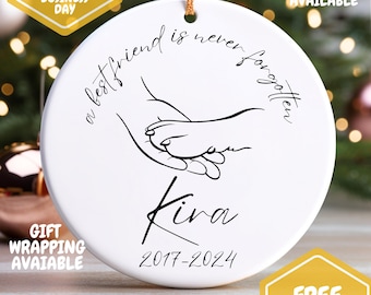 Pet Memorial Gift Memorial Ornament Custom Ornament Pet Memorial Christmas Ornaments Custom Pet Ornament Dog Memorial Best Friend Keepsake