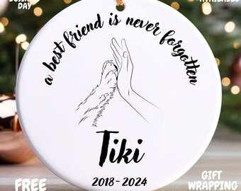 Pet Memorial Gift Memorial Ornament Custom Ornament Pet Memorial Christmas Ornaments Custom Pet Ornament Dog Memorial Best Friend Keepsake