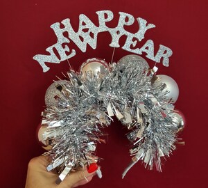 Bandeau Pailleté "Bonne Année 2026" Avec étoiles Et Guirlandes - Serre-tête Festif Léger Pour Soirée Saint-Sylvestre, Fêtes Et Photos