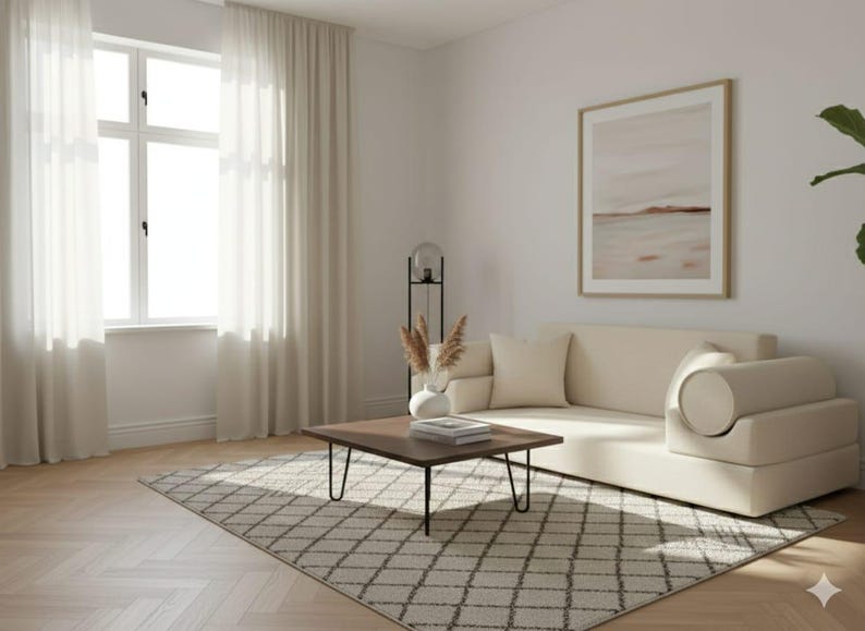 Corduroy vloerbank, wasbare geribbelde fluwelen slaapbank, aangepast formaat dagbed afbeelding 9