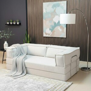 Divano da pavimento in velluto a coste, seduta da pavimento spessa 30 cm, divanetto a due posti in velluto a coste lavabile, divano letto modulare, divano letto su misura, salotto immagine 10