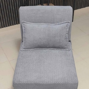 Hopfällbar golvfåtölj i manchester, bäddsoffa, moderna loungemöbler för gästbädd bild 4