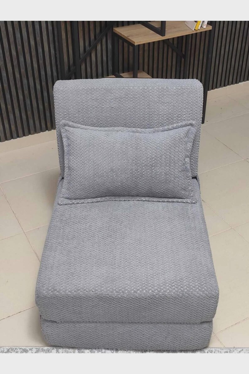 Hopfällbar golvfåtölj i manchester, bäddsoffa, moderna loungemöbler för gästbädd bild 4