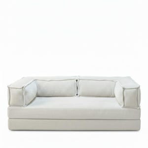 Divano da pavimento in velluto a coste, seduta da pavimento spessa 30 cm, divanetto a due posti in velluto a coste lavabile, divano letto modulare, divano letto su misura, salotto immagine 9