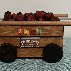 Fall Pumpkin Wagon with scented Putka Pods Tier Tray or Shelf Sitter