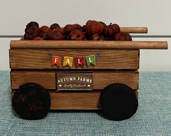 Fall Pumpkin Wagon with scented Putka Pods Tier Tray or Shelf Sitter