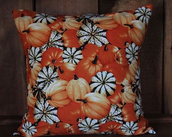 Fall Pumpkins Pillow Cover Decorative Throw 18x18