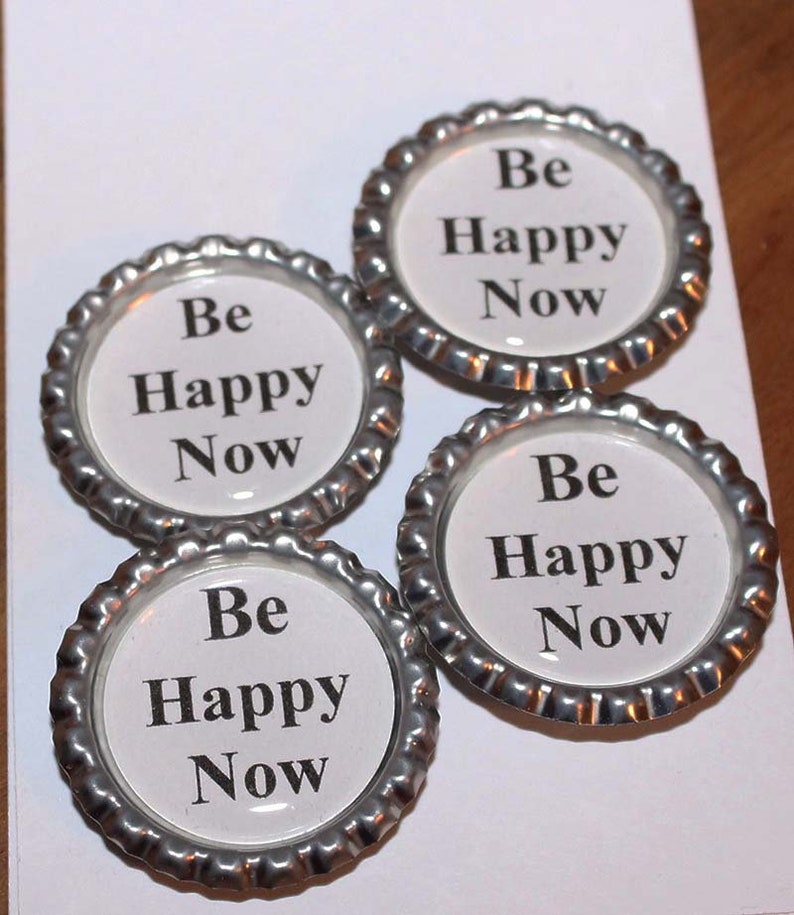 Be Happy Now Super Strong Magnets Set of 4
