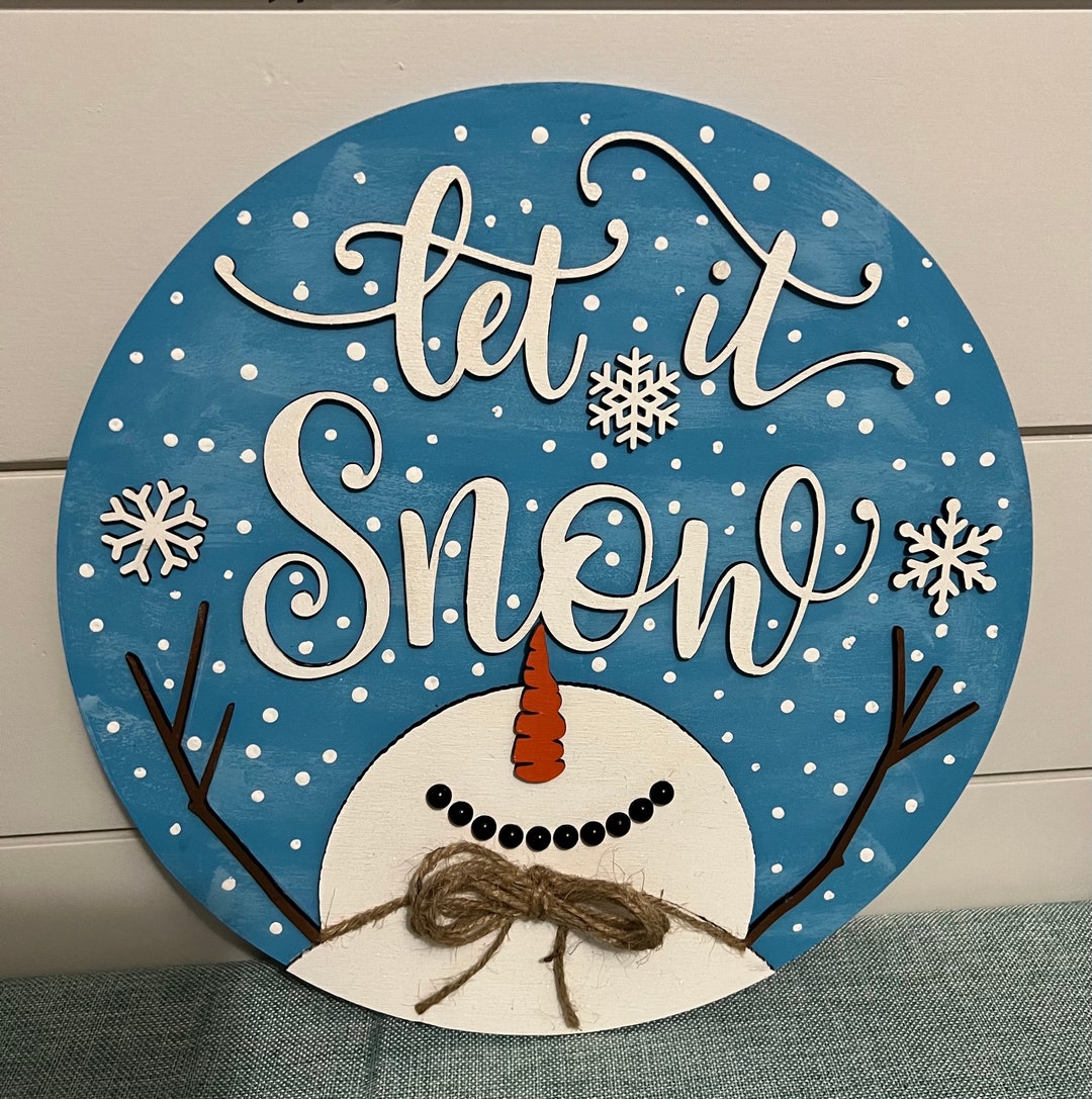 Snowman Door Hanger - Etsy