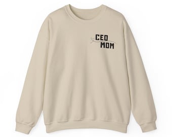 Woman CEO mom, she is everything, nurse, teacher, chef, creative, and more Crewneck Sweatshirt