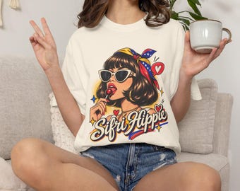 Rawayana Style, Veneka Girl Lollipop Sifri Hippie T-Shirt | Vintage Pop Art Tee the after of the after