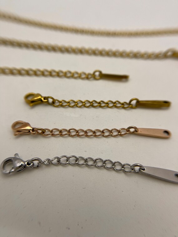 18K Gold Necklace Extender Bracelet Extender Gold Filled Removable