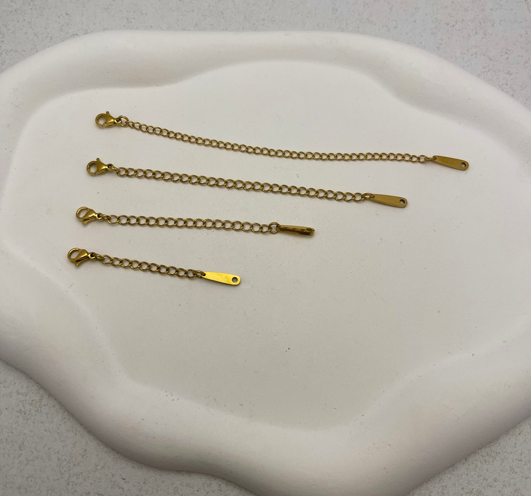 100 Prolunghe Per Collana In Acciaio Oro 18K - Estensori Per Braccialetti E Cavigliere Fai Da Te - Foto 2