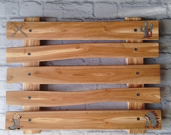 Rustic Tray in Western Style, Brown Tray made from Apple Wood