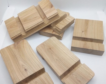 Wooden Sweet Cherry Phone Holder, Smartphone Holder on Table