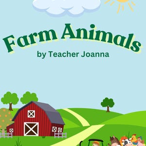 Koop 1 Take 1: boerderijdieren afdrukbare flashcards + PowerPoint-presentatie
