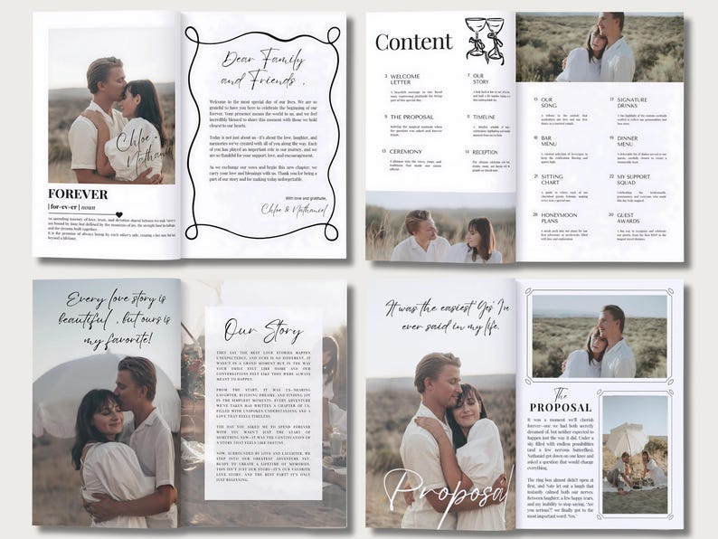 Wedding Keepsake Magazine Template