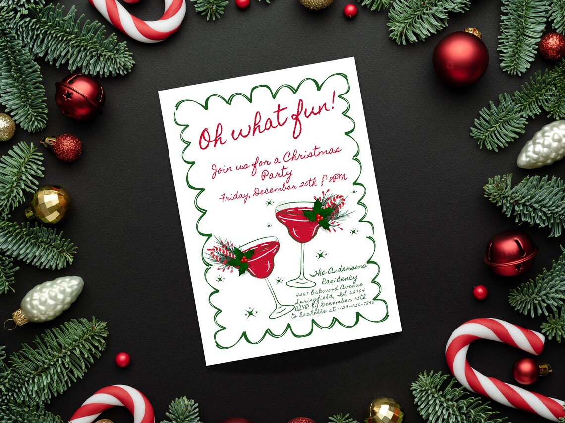 Christmas party invitation template