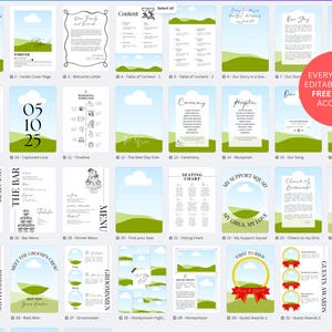 Customizable 36-Page Wedding Magazine made with Canva