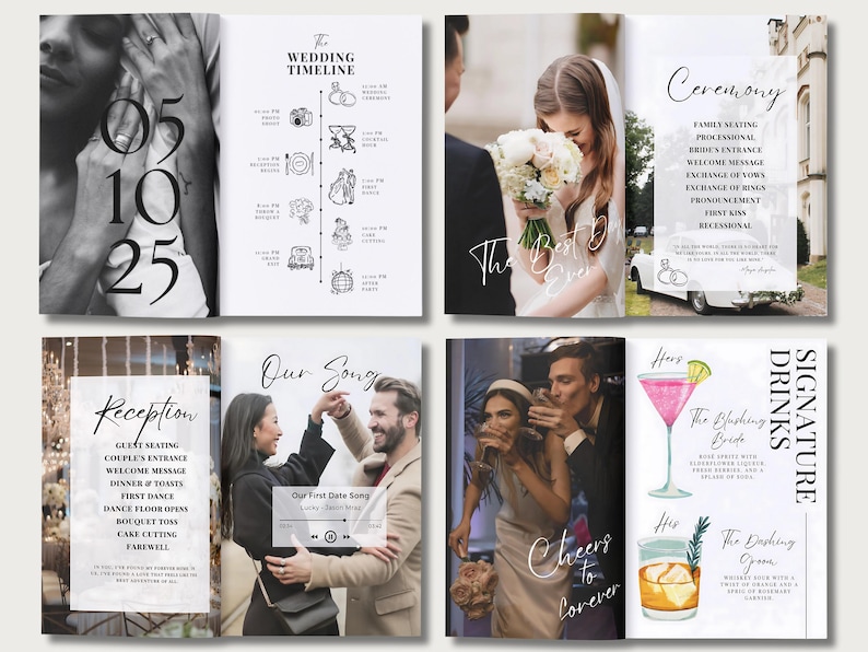 Fully Editable Wedding Magazine Design