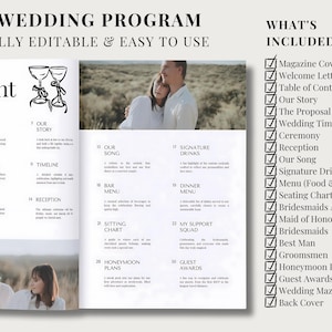 Personalized Wedding Program Template