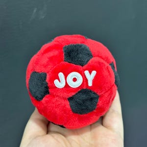 Hacky Sack Footbag Soft Plush Soccer Juggling Ball, Customized name Hand Sewing Hacky Sack Footbag, Outdoor Team Activity Kick Sack Red+Black