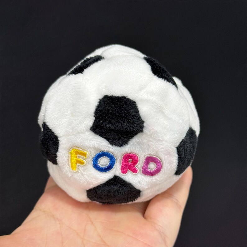 Hacky Sack Footbag Soft Plush Soccer Juggling Ball, Customized name Hand Sewing Hacky Sack Footbag, Outdoor Team Activity Kick Sack Black+ white