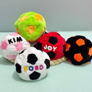 Hacky Sack Footbag Soft Plush Soccer Juggling Ball, Customized name Hand Sewing Hacky Sack Footbag, Outdoor Team Activity Kick Sack image 5