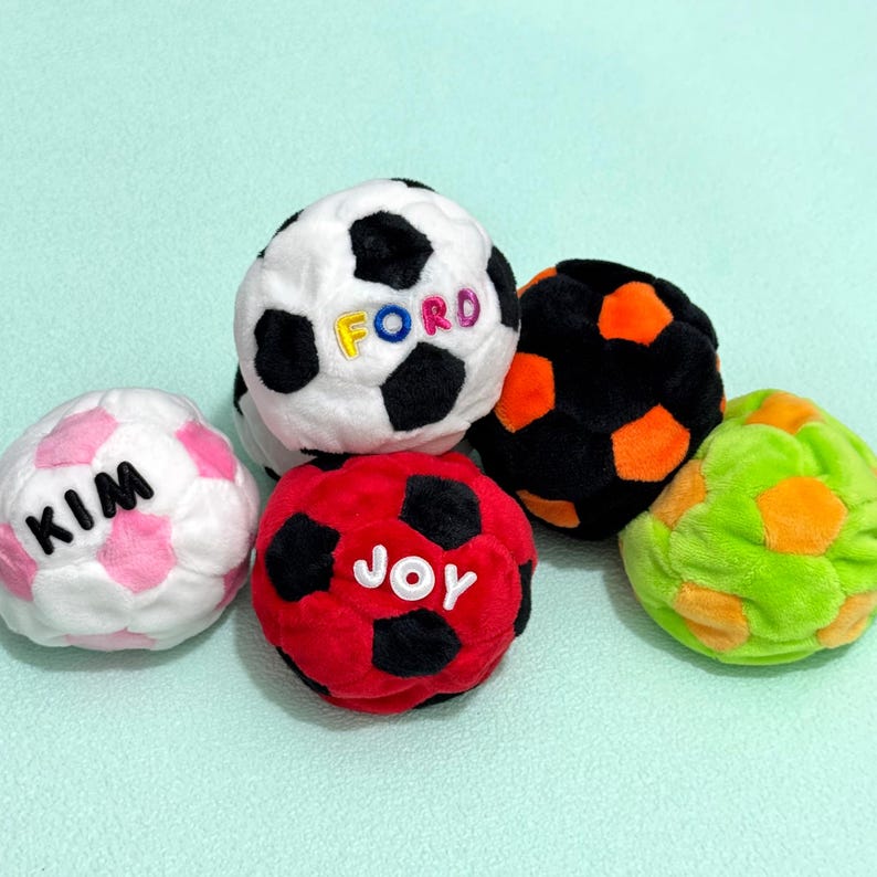 Hacky Sack Footbag Soft Plush Soccer Juggling Ball, Customized name Hand Sewing Hacky Sack Footbag, Outdoor Team Activity Kick Sack image 3