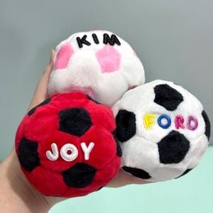 Hacky Sack Footbag Soft Plush Soccer Juggling Ball, Customized name Hand Sewing Hacky Sack Footbag, Outdoor Team Activity Kick Sack image 1